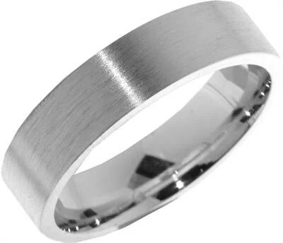 Zilver herenring mat strak vierkant 