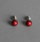Oorstekers 5 mm rood aluminium