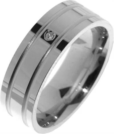 Poly ring 2 diepere banen 1x zirkonia