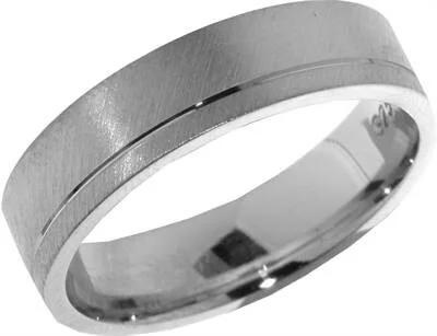 ZILVER HARTENWENS HEER RING MAT MET LIJNTJE MAAT 20,5