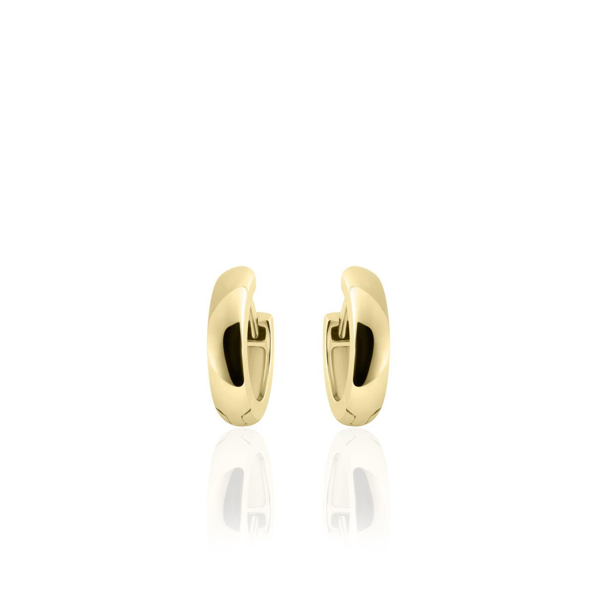 Huiscollectie - Zilveren klapcreolen, verguld, 13.5x3mm - KCA3/13.5Y
