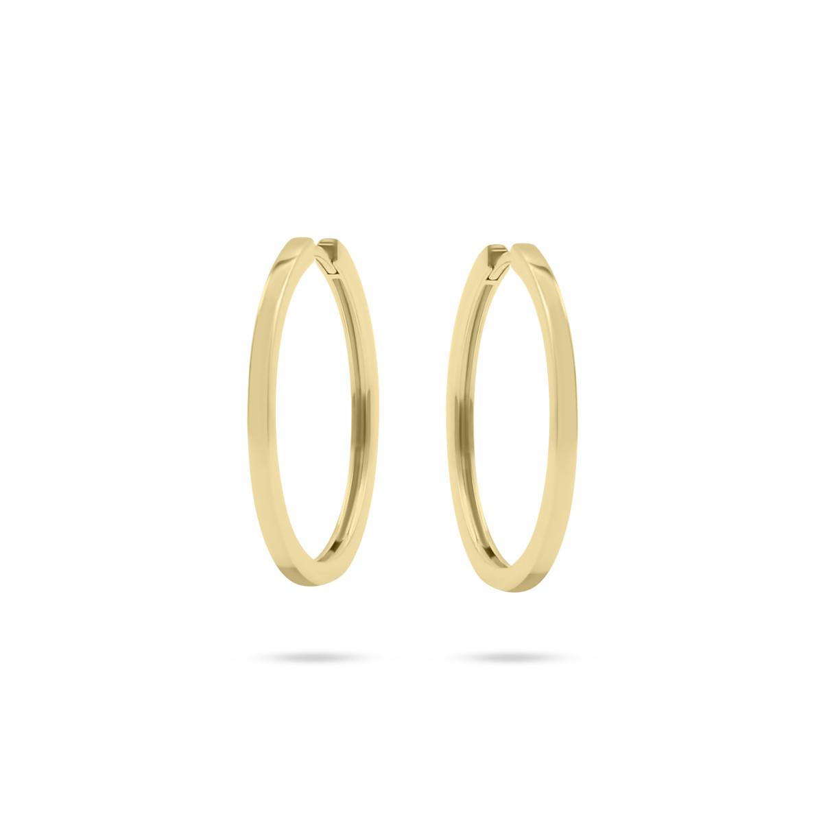 Huiscollectie - Zilveren klapcreolen, verguld, 30x2mm - KCG2/30Y