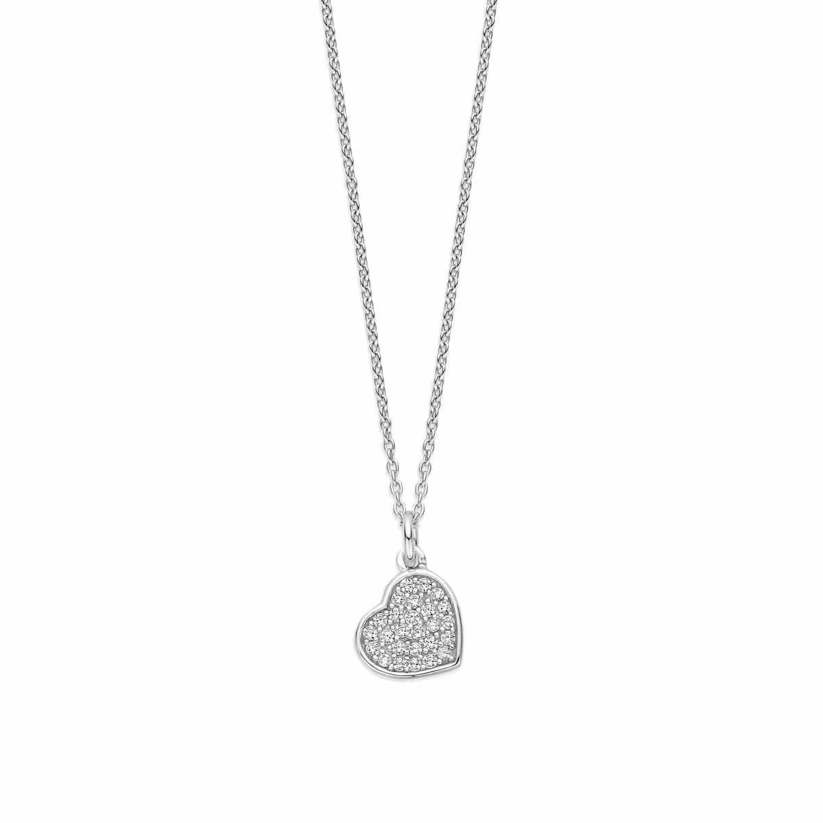 Deze prachtige Moments collier is gemaakt van zilver en is voorzien van een schitterend zirkonia hart hanger. De ketting heeft een lengte van 45 cm en is perfect voor dagelijks gebruik of speciale gelegenheden. De subtiele glans van de zirkonia voegt een vleugje elegantie toe aan elke outfit. Draag deze ketting solo voor een minimalistische look of combineer het met andere kettingen voor een trendy gelaagde stijl.
