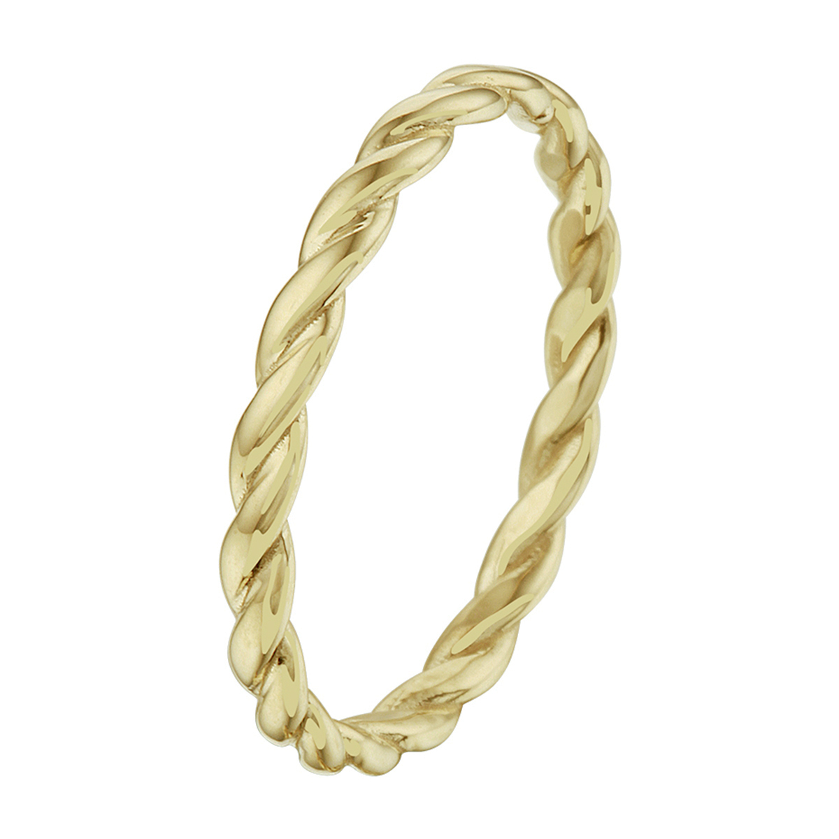 14k Geelgouden aanschuifring. De ring heeft een breedte van 2mm.