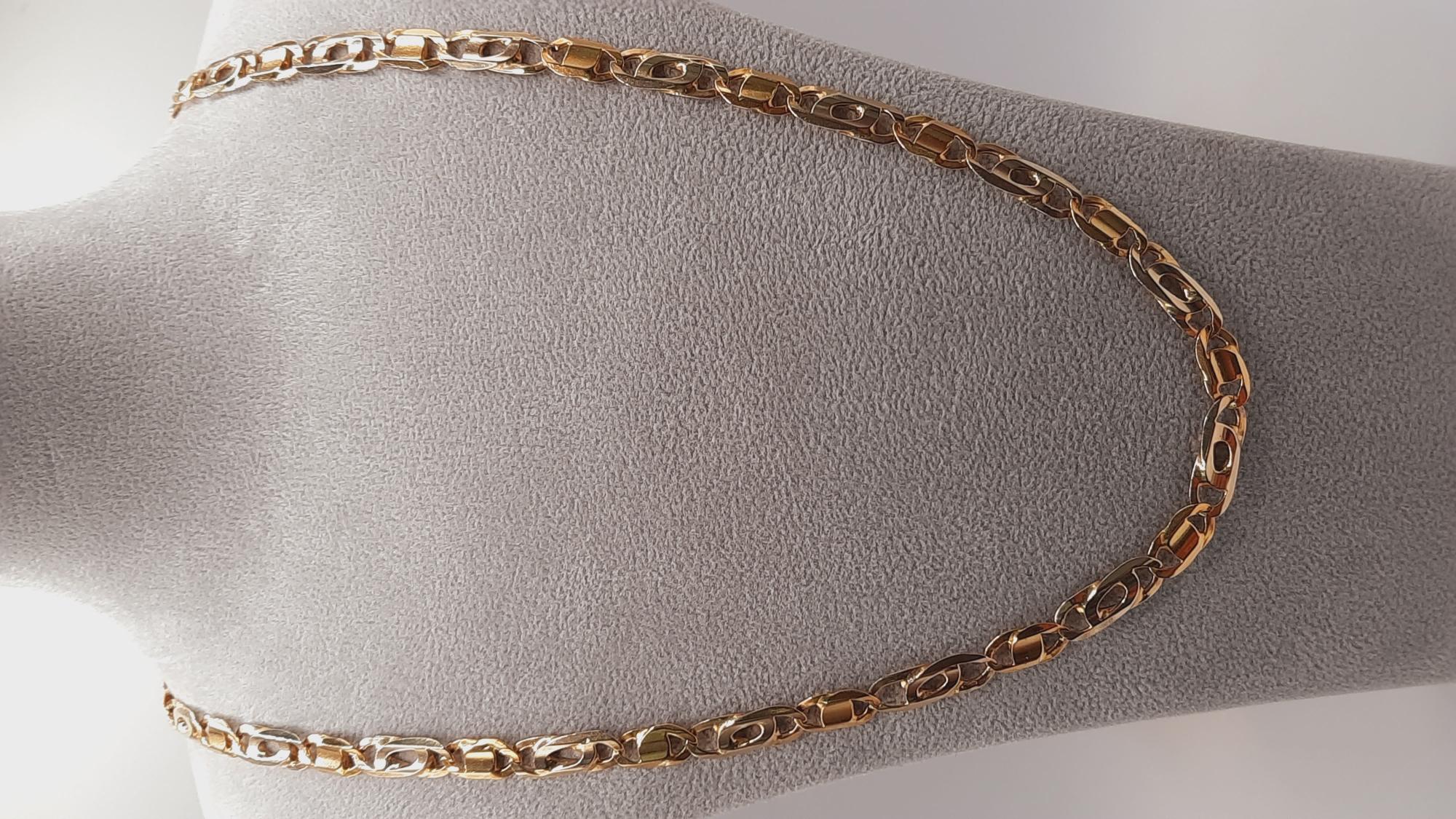 gouden ketting 18kt bicolor