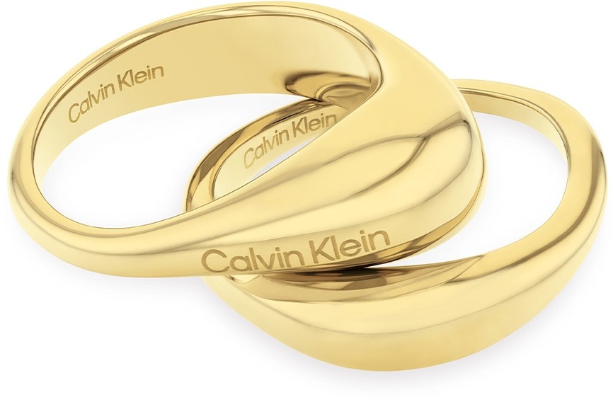 Calvin Klein CJ35000448 Dames Ring 2 delig

- Ring gemaakt van staal, in de kleur goud
- De breedte van deze ring is 11 mm

Wordt geleverd in originele Calvin Klein verpakking 