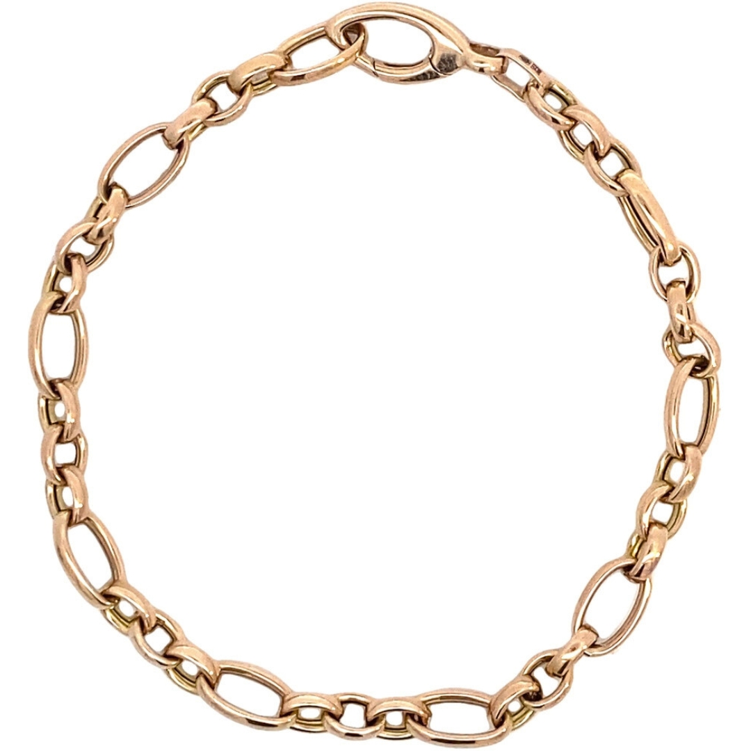 Monzario - 14kt geelgouden fantasie armband 19cm, 5.4mm