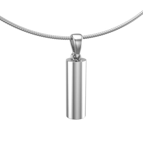 Silent Memories - Zilveren buisje, as-hanger exclusief collier, 21x6mm - 1430-Z