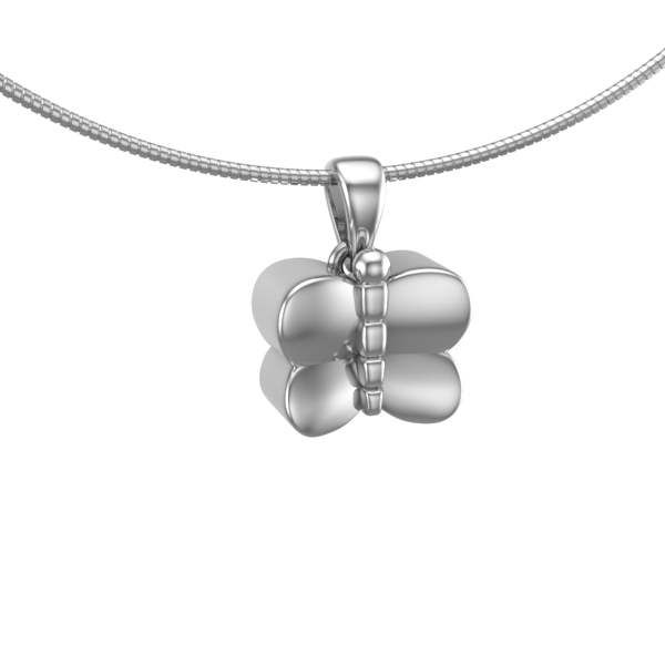 Silent Memories - Zilveren hanger, as-hanger vlinder, 19x15mm, excl. collier - 1660-Z