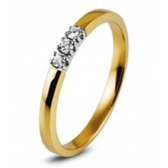 Gouden Alliance Ring Cato 1003 3x0.03 ct
