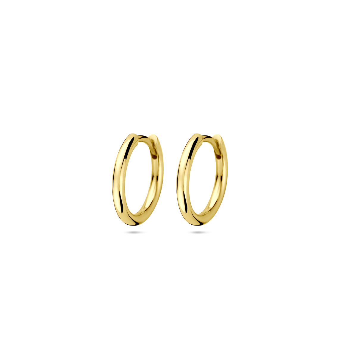 14k Geelgouden klapoorringen met een buisdikte van 1.8mm.