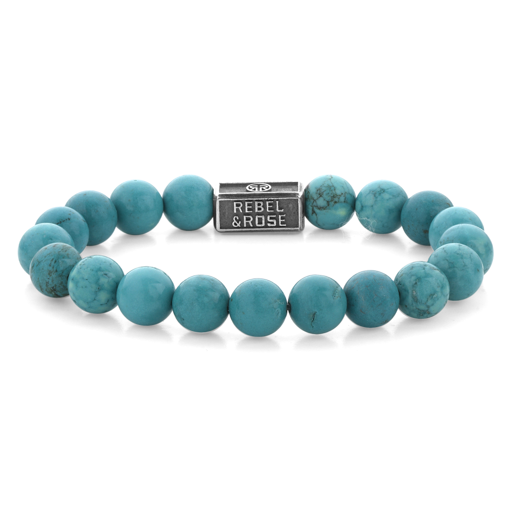 Deze armband is van het merk Rebel & Rose. Het is een herensieraad. De armband is blauw van kleur.