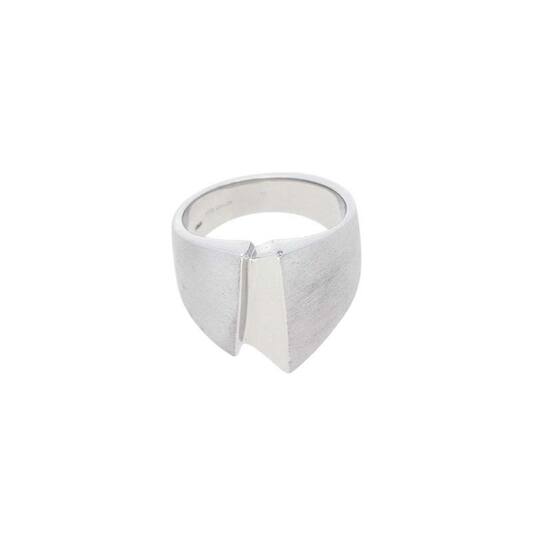 GLOW RING DAMES massieve moderne ring mat/glans mt 52 16.5