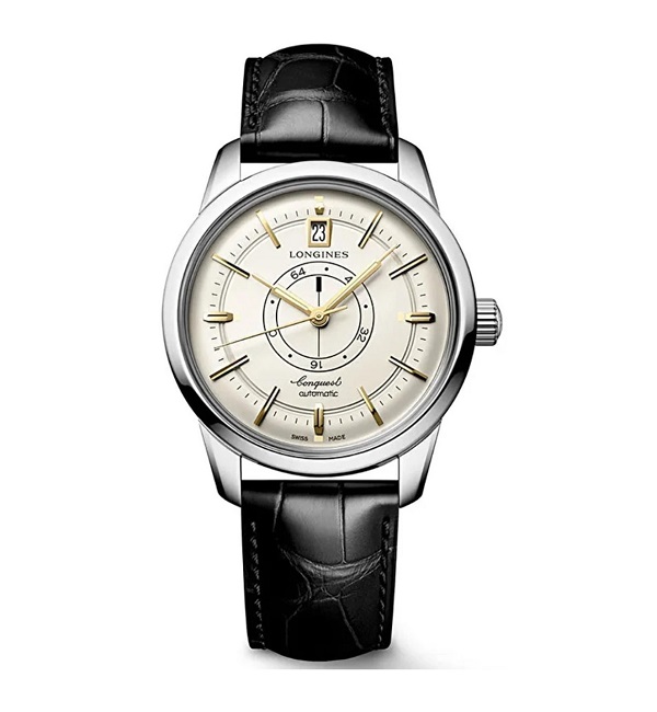 Dit Longines horloge behoort tot de Conquest Heritage collectie.
Referentienummer: L1.648.4.78.2

De longines heeft een zelfopwindend mechanisch uurwerk met een gangreserve van 72 uur. De kast is gemaakt van roestvrij staal en de band is gemaakt van alligator leer. Het horloge heeft een diameter van 38 mm en is getest op een waterdichtheid van 5 atm / 50 m. Het horloge heeft een krasbestendig saffierglas met meerdere lagen anti-reflecterende coating aan beide zijden