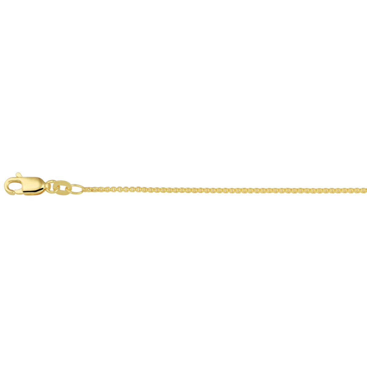 14krt lengtecollier met een venetiaanschakel. De lengte van het collier is 45cm en heeft een schakelbreedte van 1,2mm.