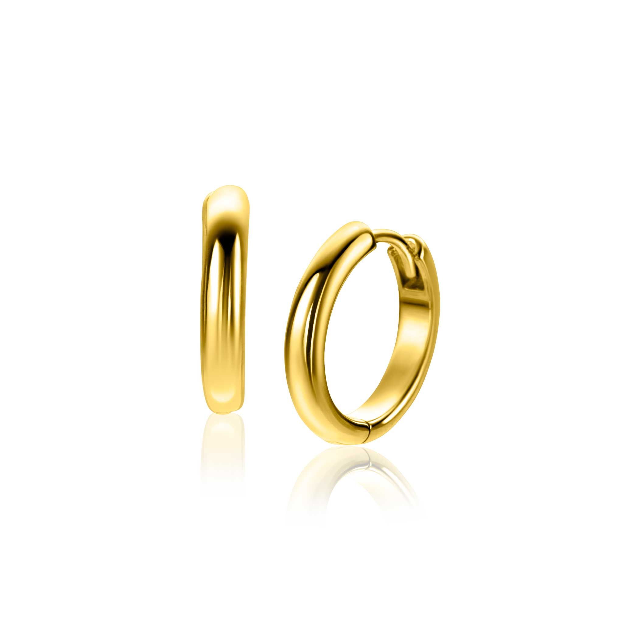 ZINZI gold plated zilveren gladde oorringen 16mm met ronde buis 3mm. Met luxe en gemakkelijke klapsluiting. Ideaal te combineren met Zinzi oorbedels. De oorringen zijn vervaardigd van eerste gehalte zilver (925) en extra geel verguld.