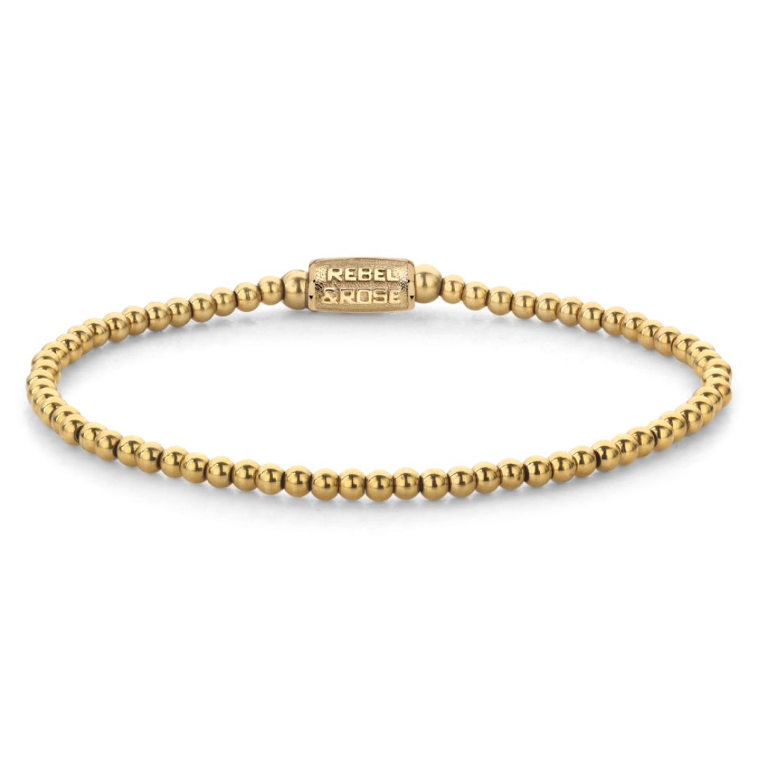 Rebel & Rose - Yellow Gold Only - 3mm Staal verguld medium 17.5cm