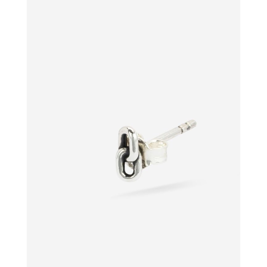 Buddha to Buddha Stacking Stud Double Link Silver Single Piece