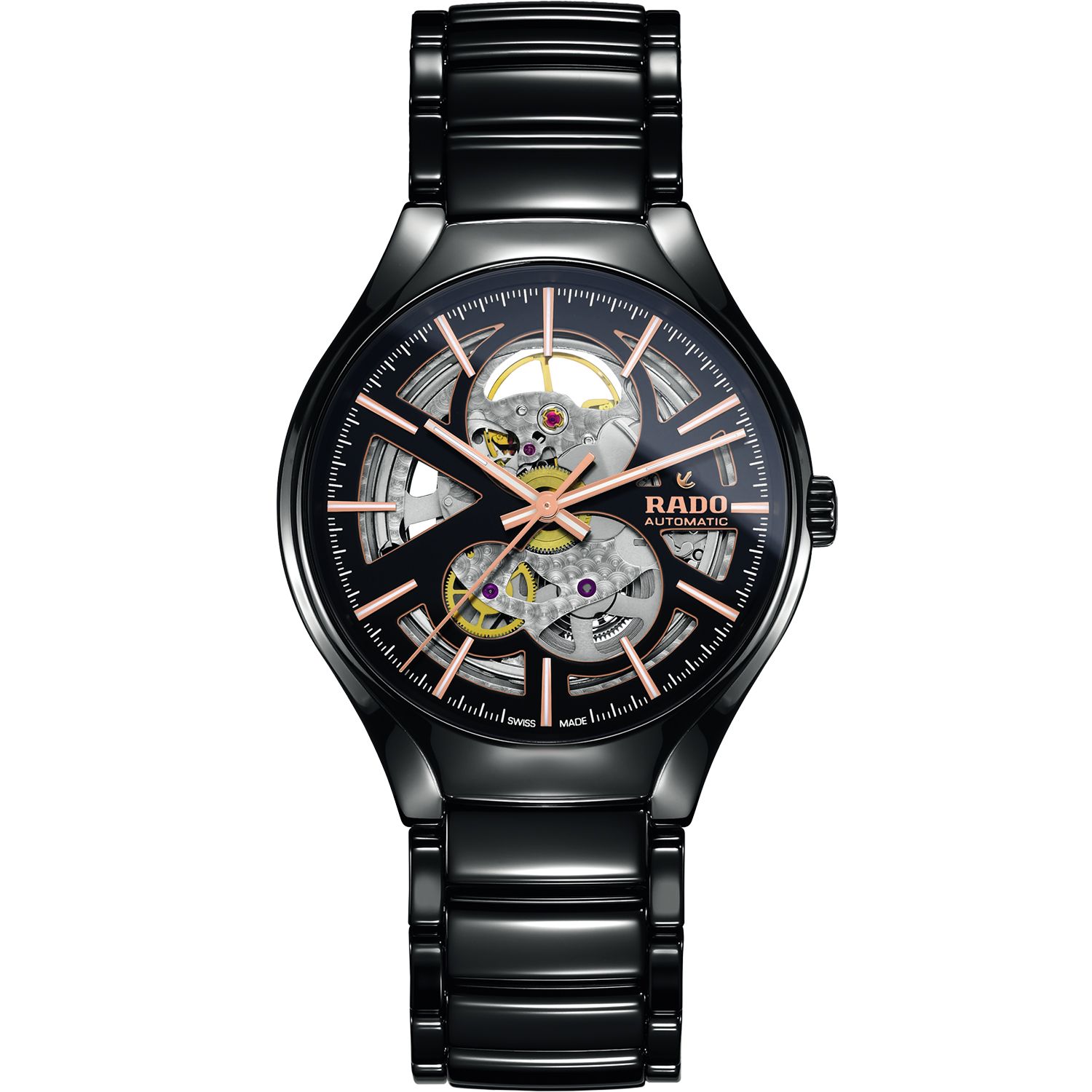 De Rado True Skeleton Automaat R27100162 is een elegant horloge met een doorschijnende wijzerplaat waardoor de prachtige mechanische beweging van het uurwerk zichtbaar is. Het horloge heeft een automatisch uurwerk, saffierglas en een ceramische band. Het beste is om dit horloge te dragen als een verfijnde accessoire voor elke gelegenheid. Laat dit stijlvolle horloge je look compleet maken.