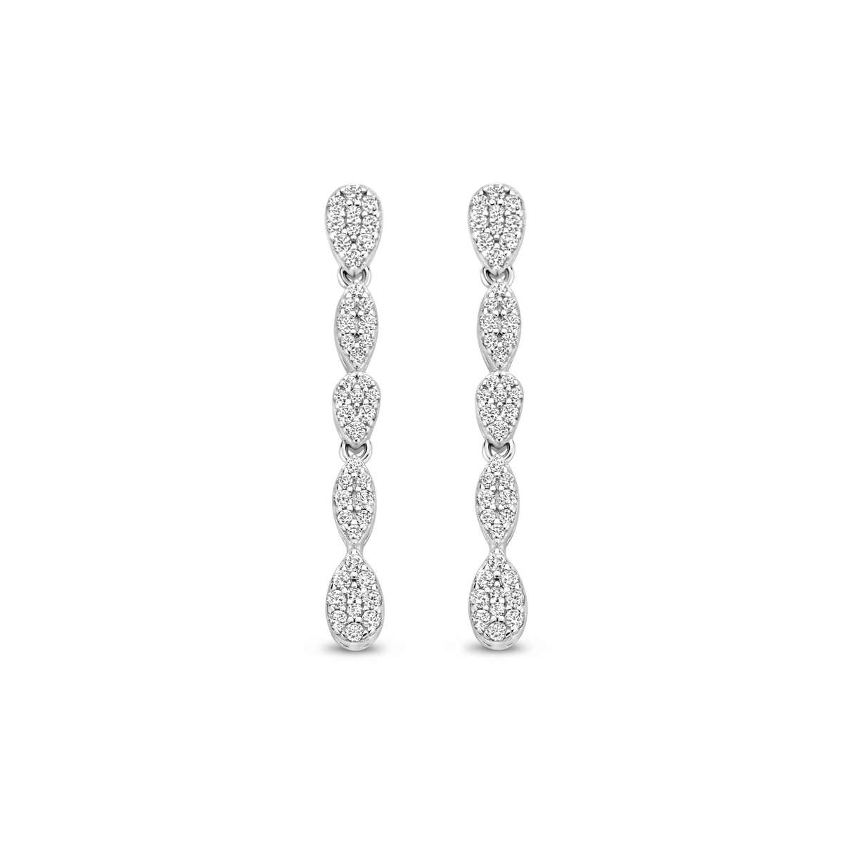 Deze prachtige Naiomy Zilveren Oorhangers zijn gemaakt van sterling zilver en hebben schitterende zirkonia steentjes. De oorhangers hebben een elegant design en stralen luxe uit. Bestel ze vandaag nog en voeg wat extra glamour toe aan je look!
