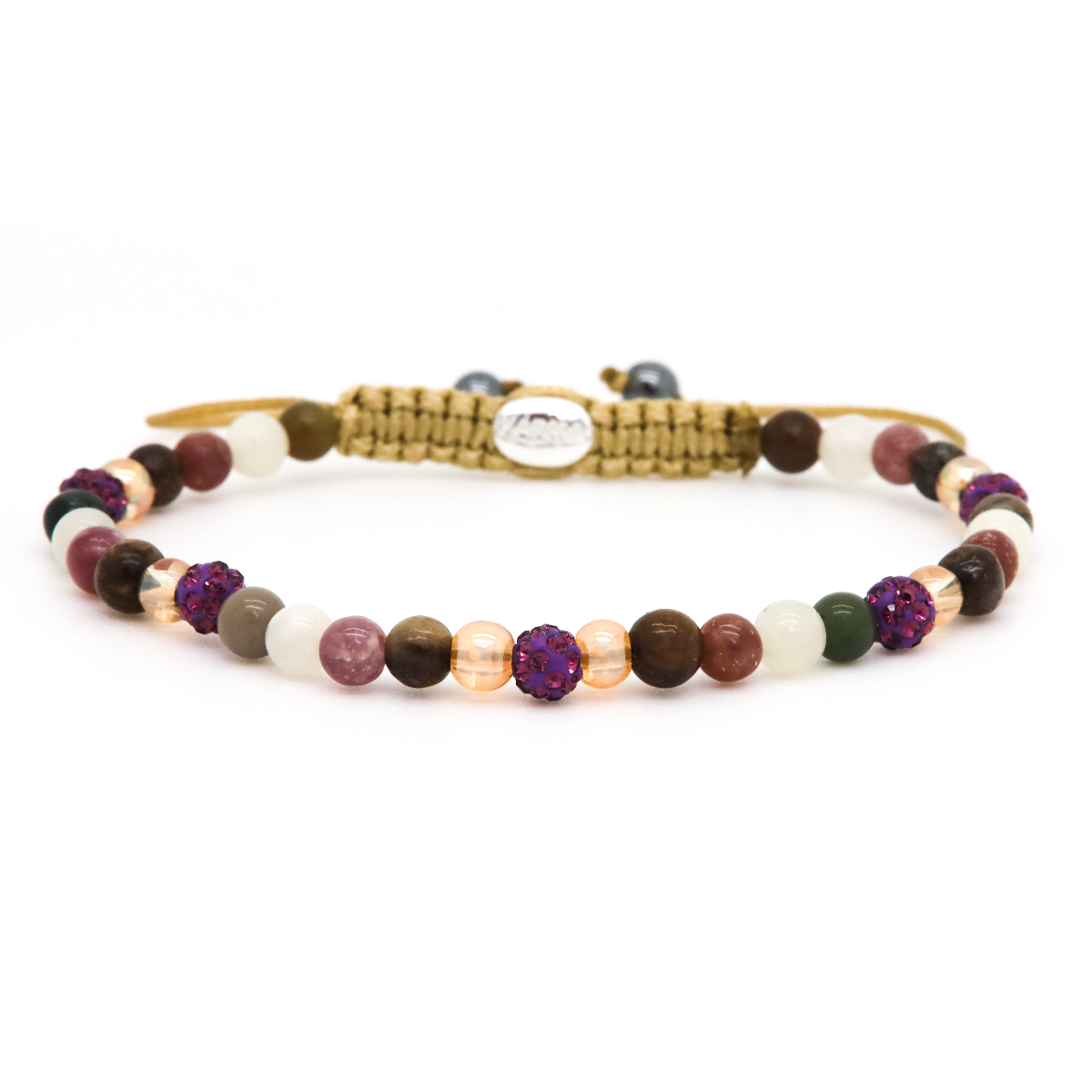 Karma armband, Spiral Elodie XXS (purple crystal)