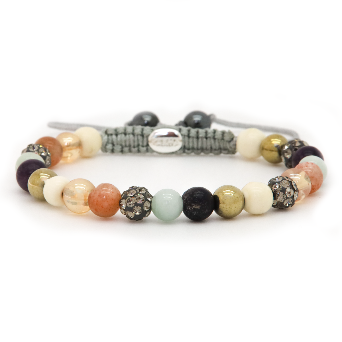 Karma armband, Spiral Isla XS (grey crystal)