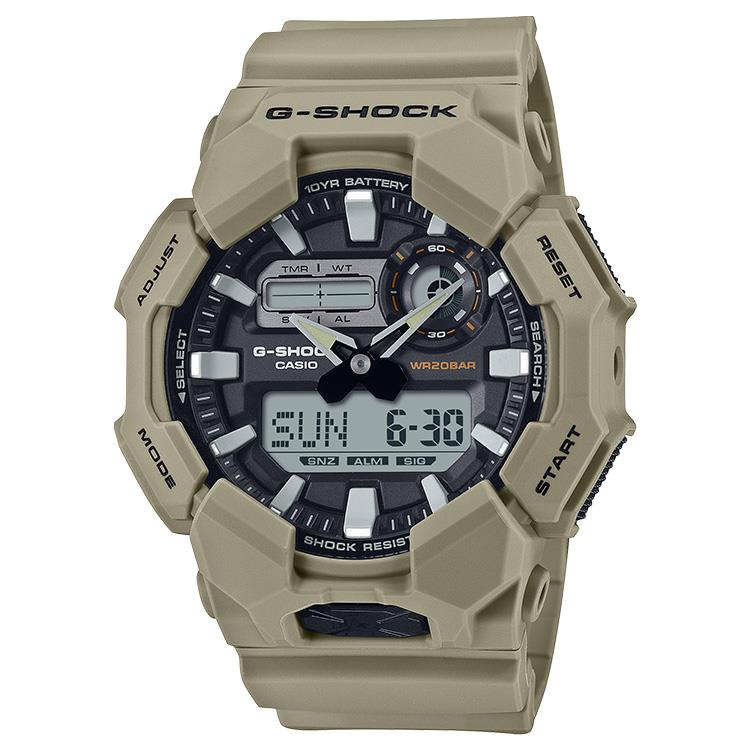 Casio horloge G-Shock analoog/ digitaal 20atm Taupe | GA-010-5AER