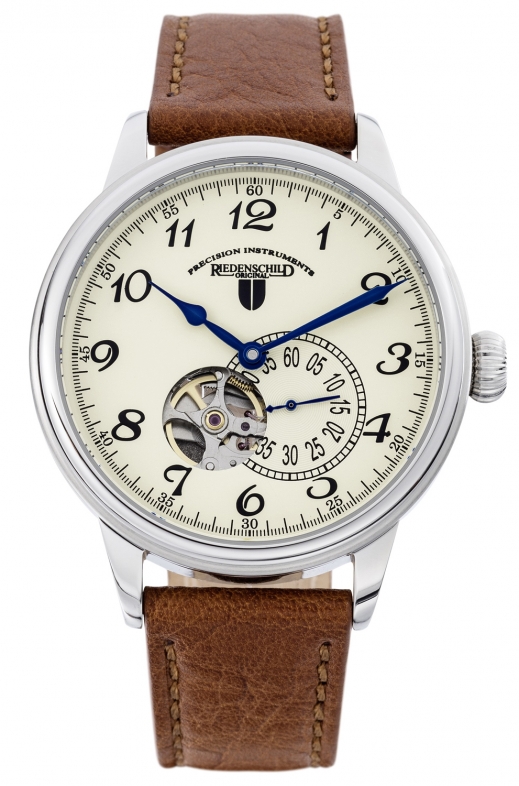 Herenhorloge automaat met open balans. 