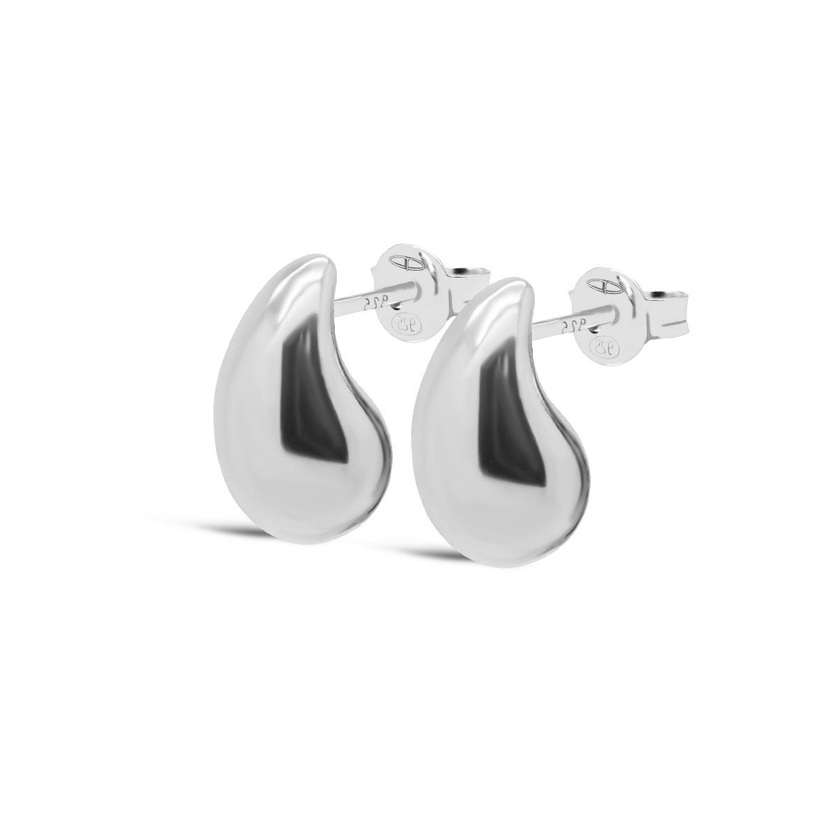 zilveren oorstekers, Symbols XL CHUNKY DROP 12MM Silver