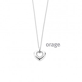 Ketting in zilver met hartje 