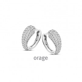 Oorringen in zilver met zirconia