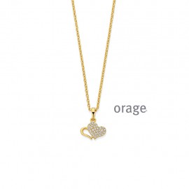 Ketting met hartje in zilver verguld 