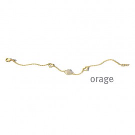 Armbandje met hartjes in zilver verguld 