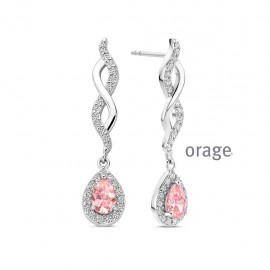 Oorringen in zilver met zirconia 