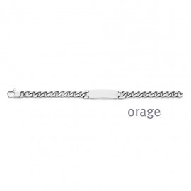 Armband met naamplaat in staal 