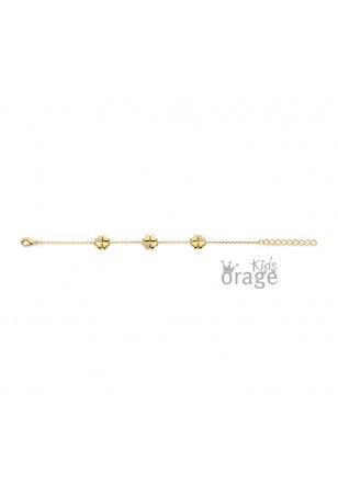 Dit prachtige armband klavertjes 4 is gemaakt van verguld zilver en voegt een vleugje geluk toe aan elke outfit. Het heeft een elegant ontwerp met  klavertjes en is een perfecte accessoire voor elke gelegenheid. Verspreid geluk met deze prachtige armband!