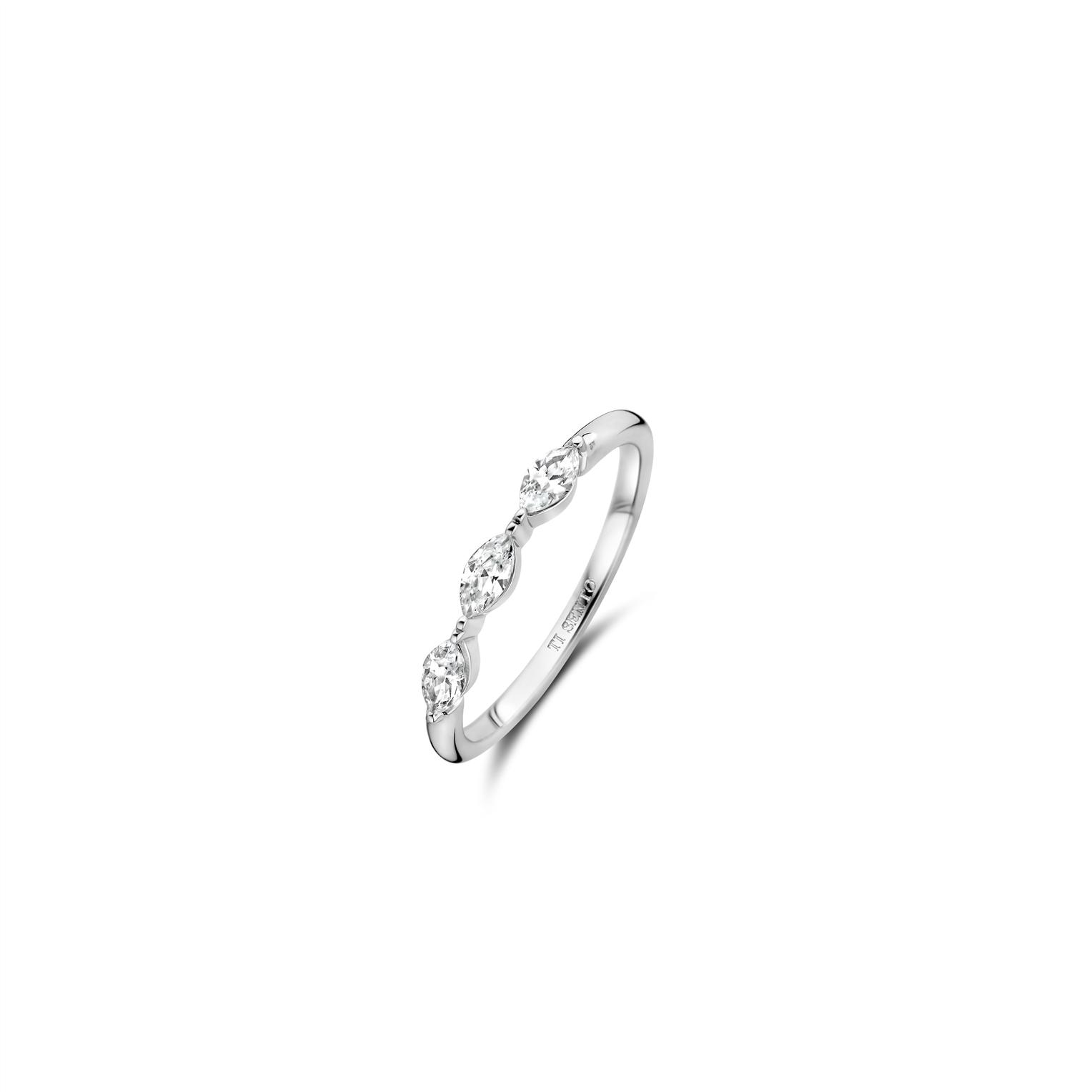 Zilver fantasie ring met zikronia .
Dit is een ring van het merk Ti Sento Milano.