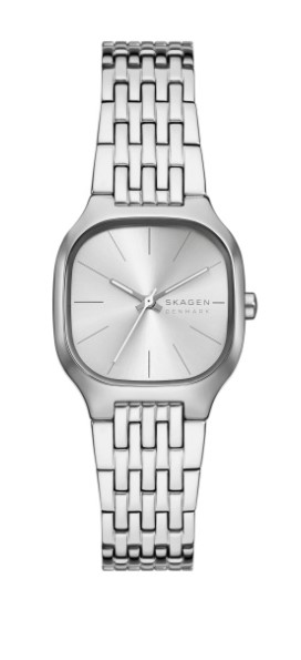 Skagen dames pols horloge staal met stalen band uit de collectie Mellem Lille.