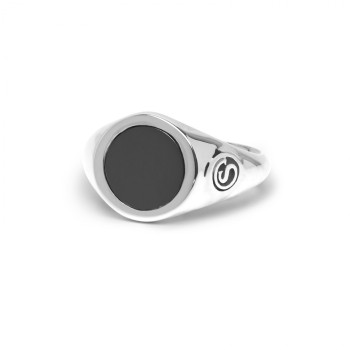 zilveren Silk ring, model 640 onix mt18