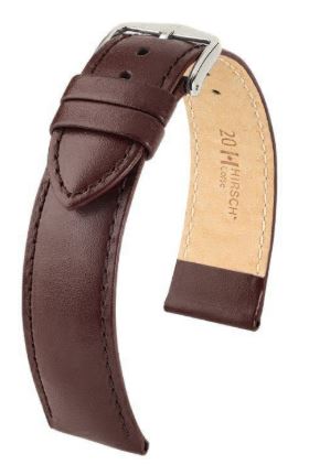 Hirsch corse L nqr brown leather fibers 24/22mm 12120210-2-24