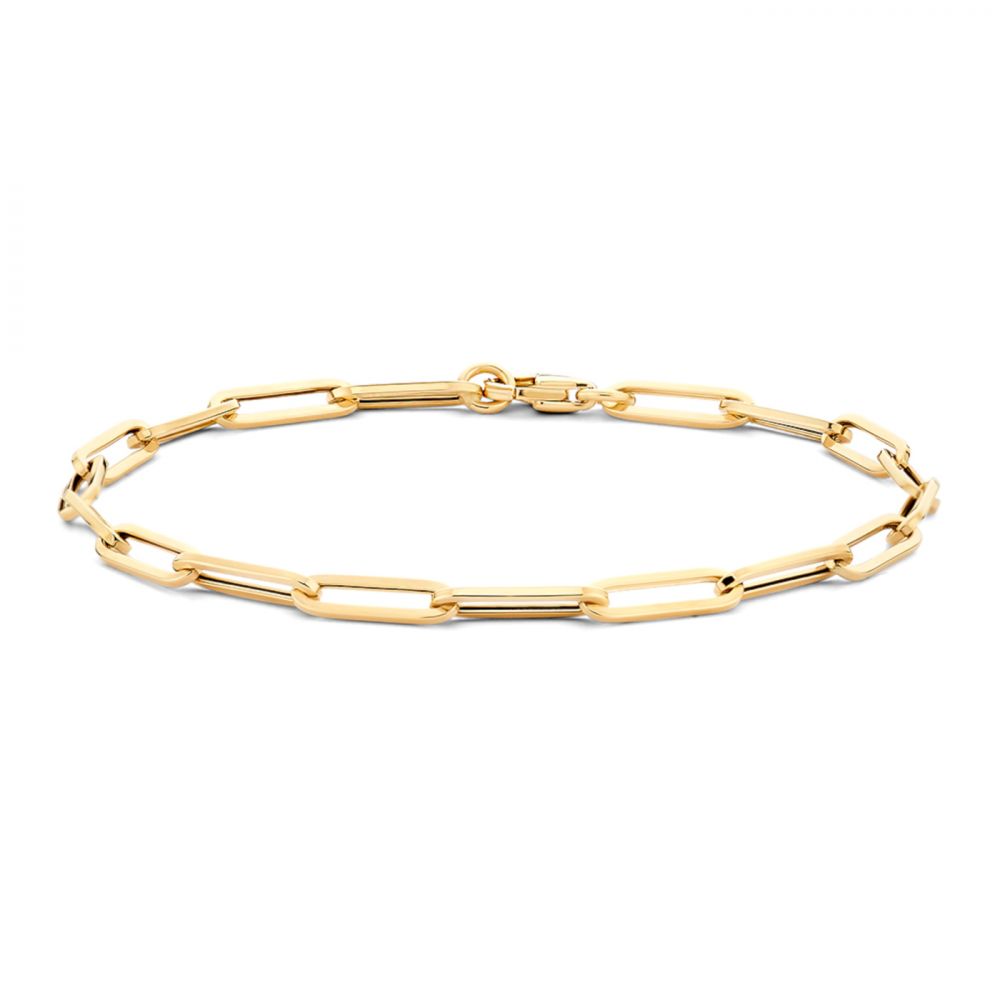 Deze prachtige geelgouden armband van 14 karaat(3.17 gr) is voor altijd gesloten dankzij de close forever sluiting. De armband is tijdloos en elegant, ideaal voor dagelijks gebruik of voor speciale gelegenheden. Draag hem alleen als statement piece of combineer met andere armbanden voor een trendy look. Deze armband is een must-have voor elke sieradencollectie!