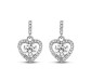 Oorbellen zilver hartjes zirconium