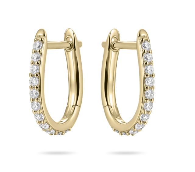 Gisser Pave set oval hoops