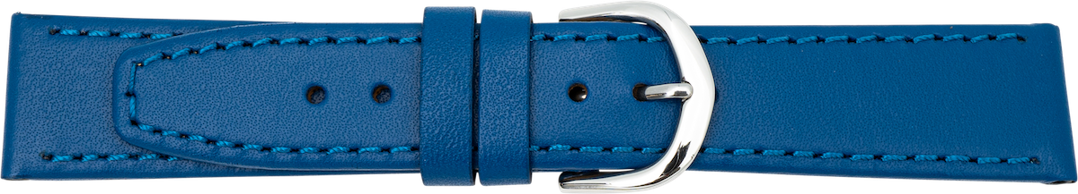 Horlogeband leer XS 18mm blauw