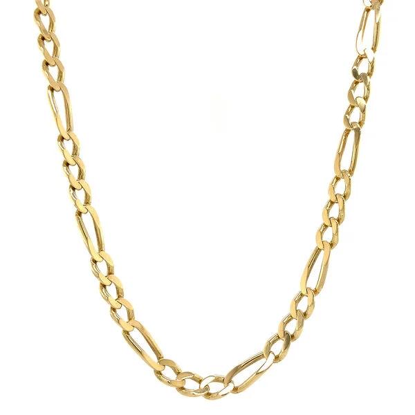 Dit geelgouden collier van 14 karaat (1.99 gr) is voorzien van de populaire figaro schakel, waardoor het een tijdloze en elegante uitstraling heeft. Het collier kan perfect solo gedragen worden voor een minimalistische look, maar kan ook gestyled worden met andere kettingen voor een trendy layered effect. Perfect voor elke gelegenheid en een waardevolle toevoeging aan je sieradencollectie.
Verkrijgbaar vanaf 40 cm!