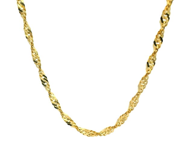Dit prachtige geelgouden collier van 14 karaat (6.45 gr) is van hoge kwaliteit en geschikt voor zowel mannen als vrouwen. Het collier heeft een klassiek koordontwerp en is perfect voor dagelijks gebruik of voor speciale gelegenheden. Draag het collier alleen voor een subtiele look of combineer het met andere sieraden voor een meer opvallende uitstraling. Een veelzijdig accessoire dat elke outfit compleet maakt.
Verkrijgbaar vanaf 40 cm!