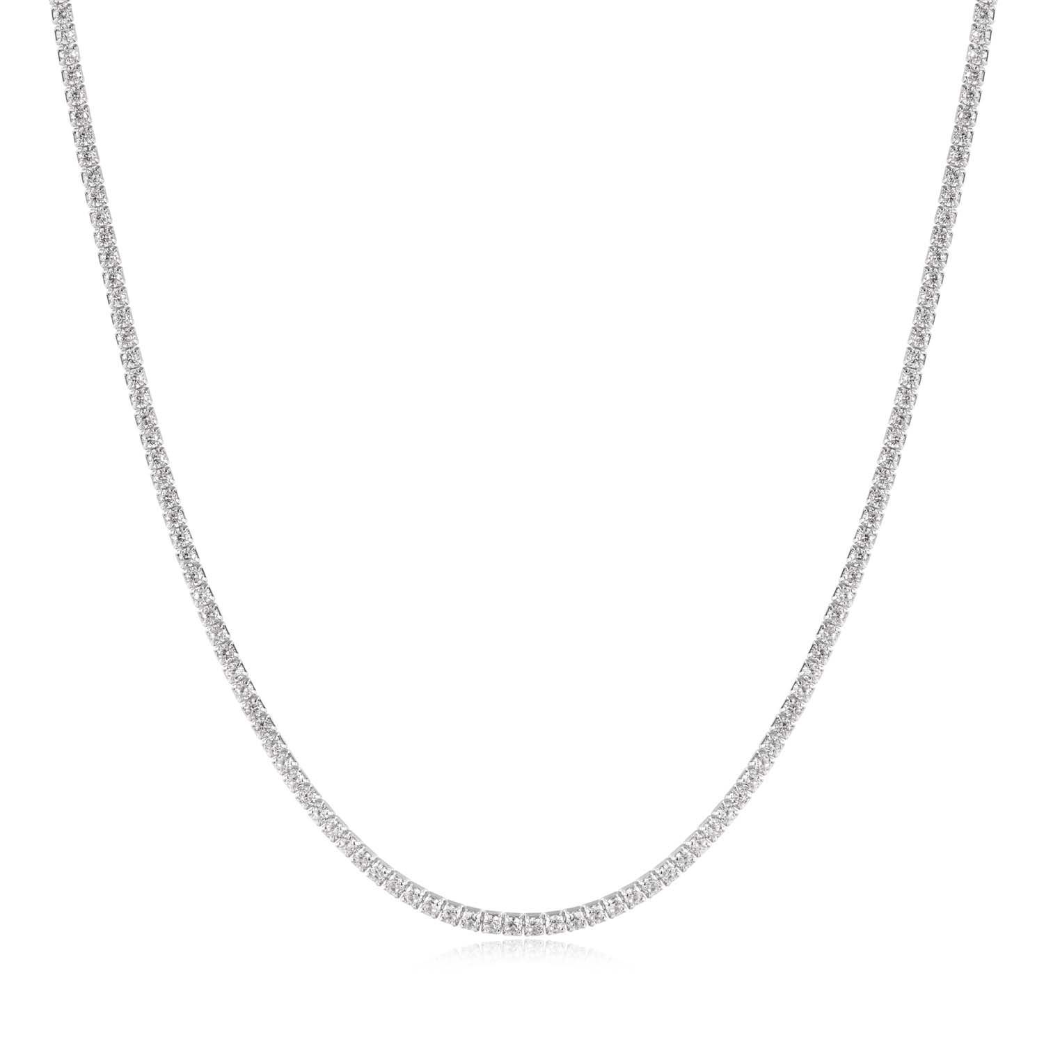Ania Haie zilveren collier 43 cm/ pavé / zirkonia's 
