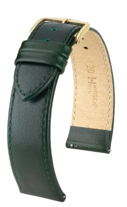 Hirsch Osiris L Dark Green Shiny Calf 18/16mm 03475040-1-18