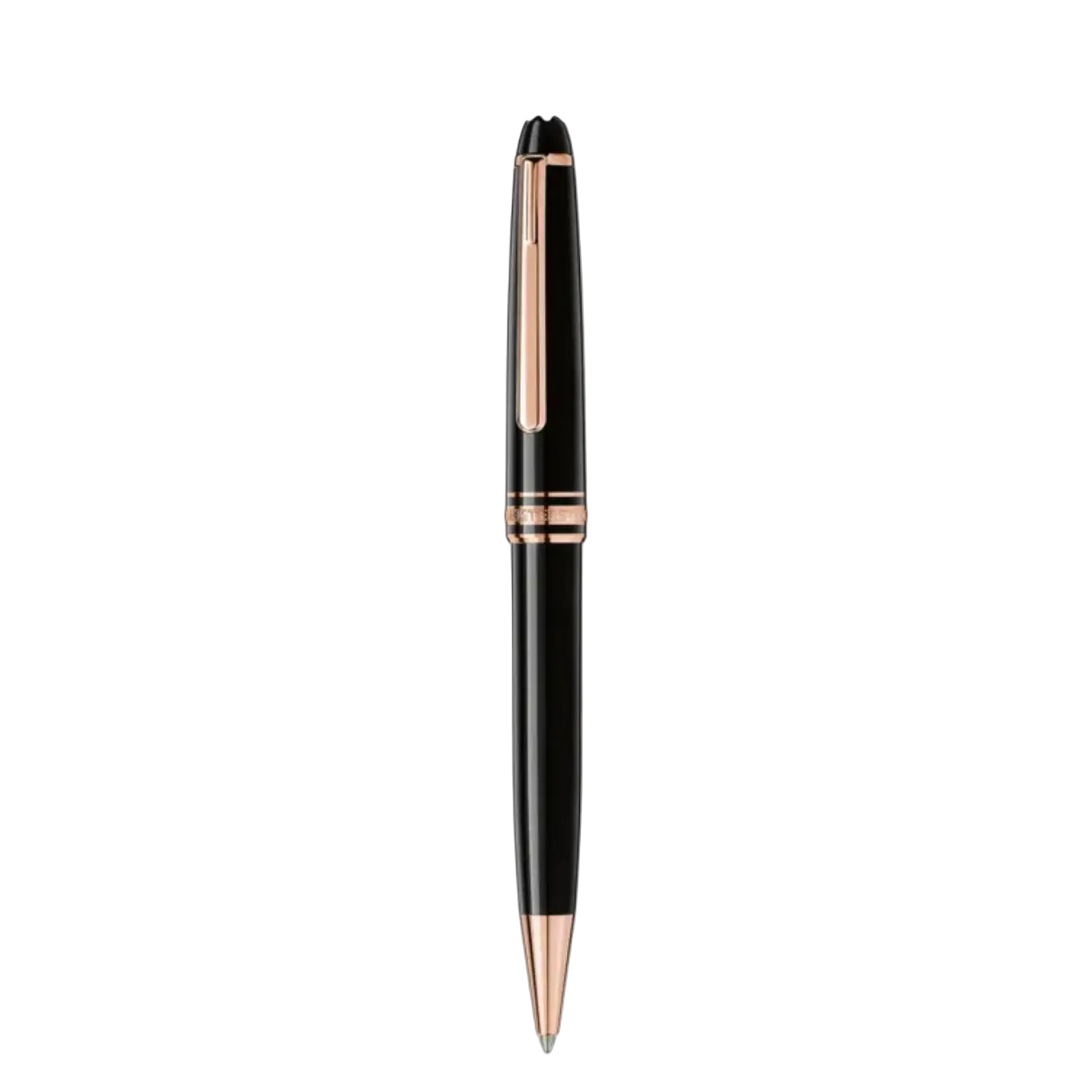 Dit schrijfinstrument uit de Meisterstück collectie van Montblanc heeft een dop met het Montblanc embleem. Referentienummer MB132488

De Montblanc Meisterstück Rose Gold-coated collectie is een ontwerp dat geschiedenis schrijft. Geïntroduceerd in 1924, een woord dat "meesterwerk" betekent, is de Meisterstück het symbool geworden voor luxe schrijfwaren van hoge kwaliteit. De dop en het vat zijn vervaardigd uit kostbare zwarte hars en zijn voorzien van het iconische witte Montblanc-embleem ingelegd in de dop.