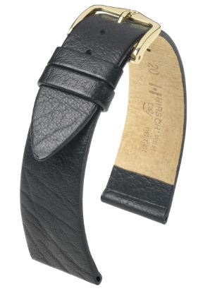 HIRSCH CALF L NQR BLACK LEATHER FIBERS 18/16MM 11120250-1-18.